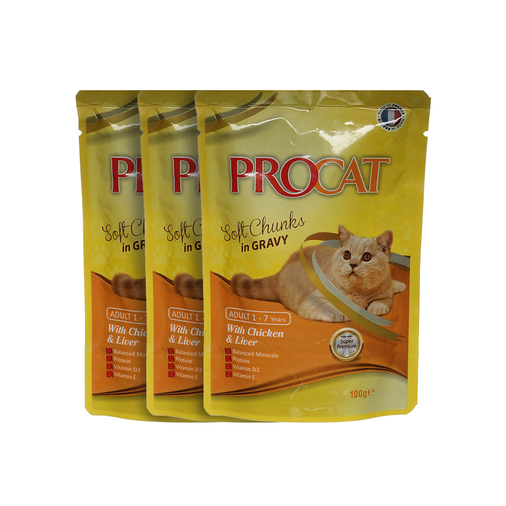 PROCAT Soft chunks in jelly with Flavors 100 gm