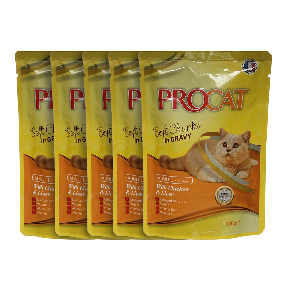 PROCAT Soft chunks in jelly with Flavors 100 gm