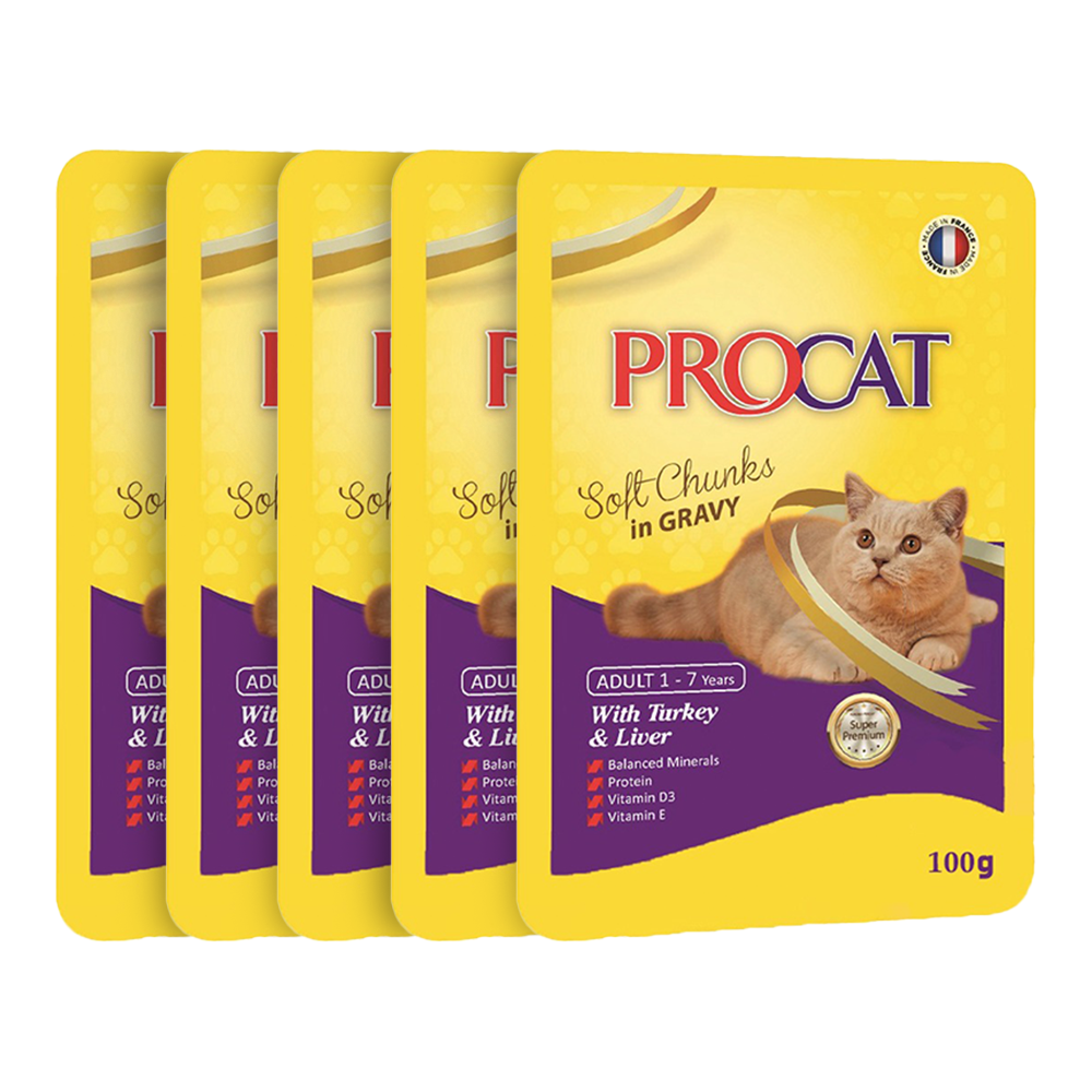 PROCAT Soft chunks in jelly with Flavors 100 gm