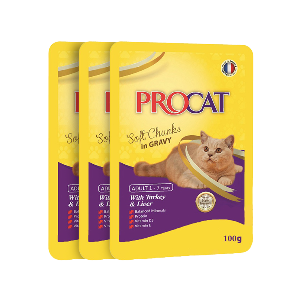 PROCAT Soft chunks in jelly with Flavors 100 gm