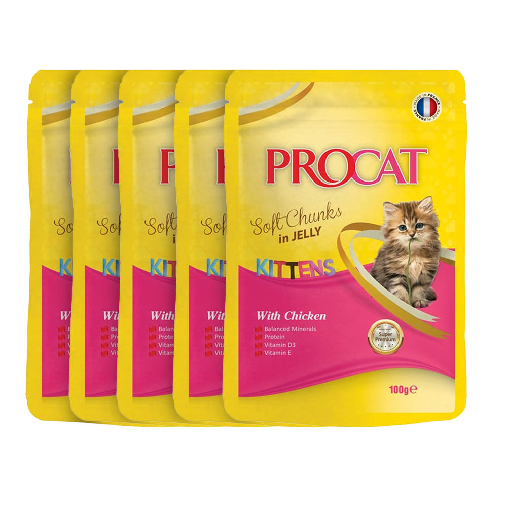 PROCAT Soft chunks in jelly with Flavors 100 gm