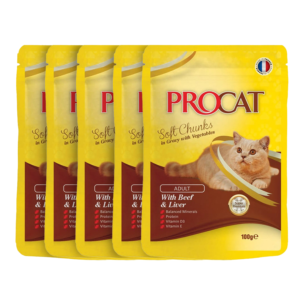 PROCAT Soft chunks in jelly with Flavors 100 gm