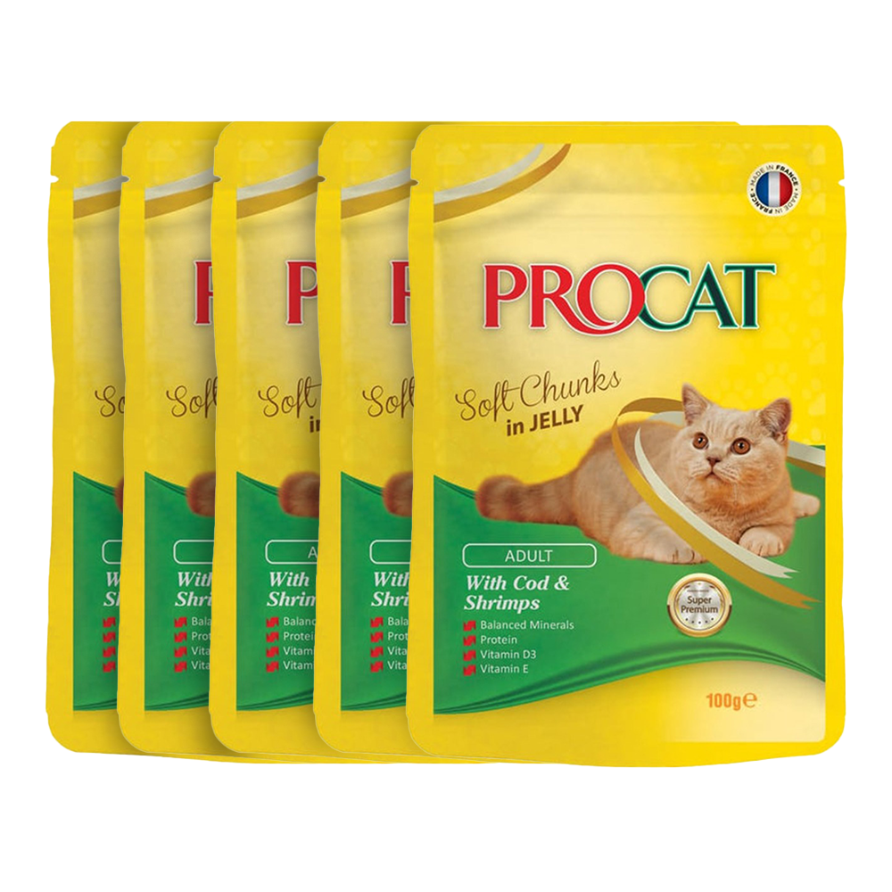 PROCAT Soft chunks in jelly with Flavors 100 gm