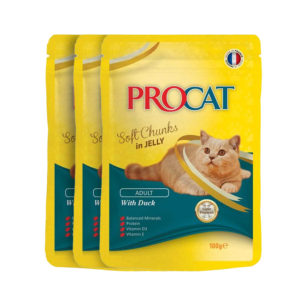 PROCAT Soft chunks in jelly with Flavors 100 gm