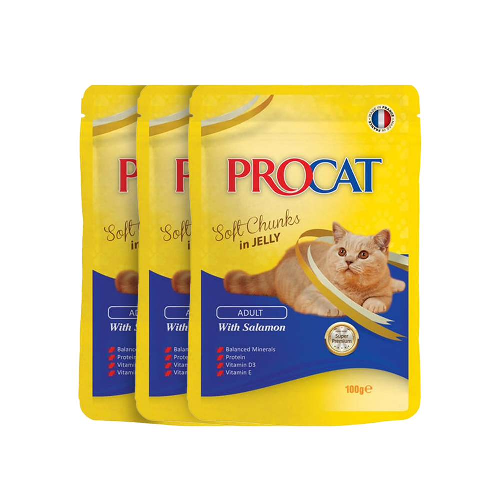 PROCAT Soft chunks in jelly with Flavors 100 gm
