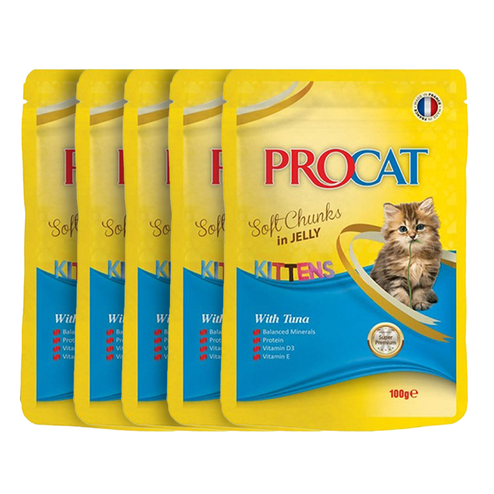 PROCAT Soft chunks in jelly with Flavors 100 gm