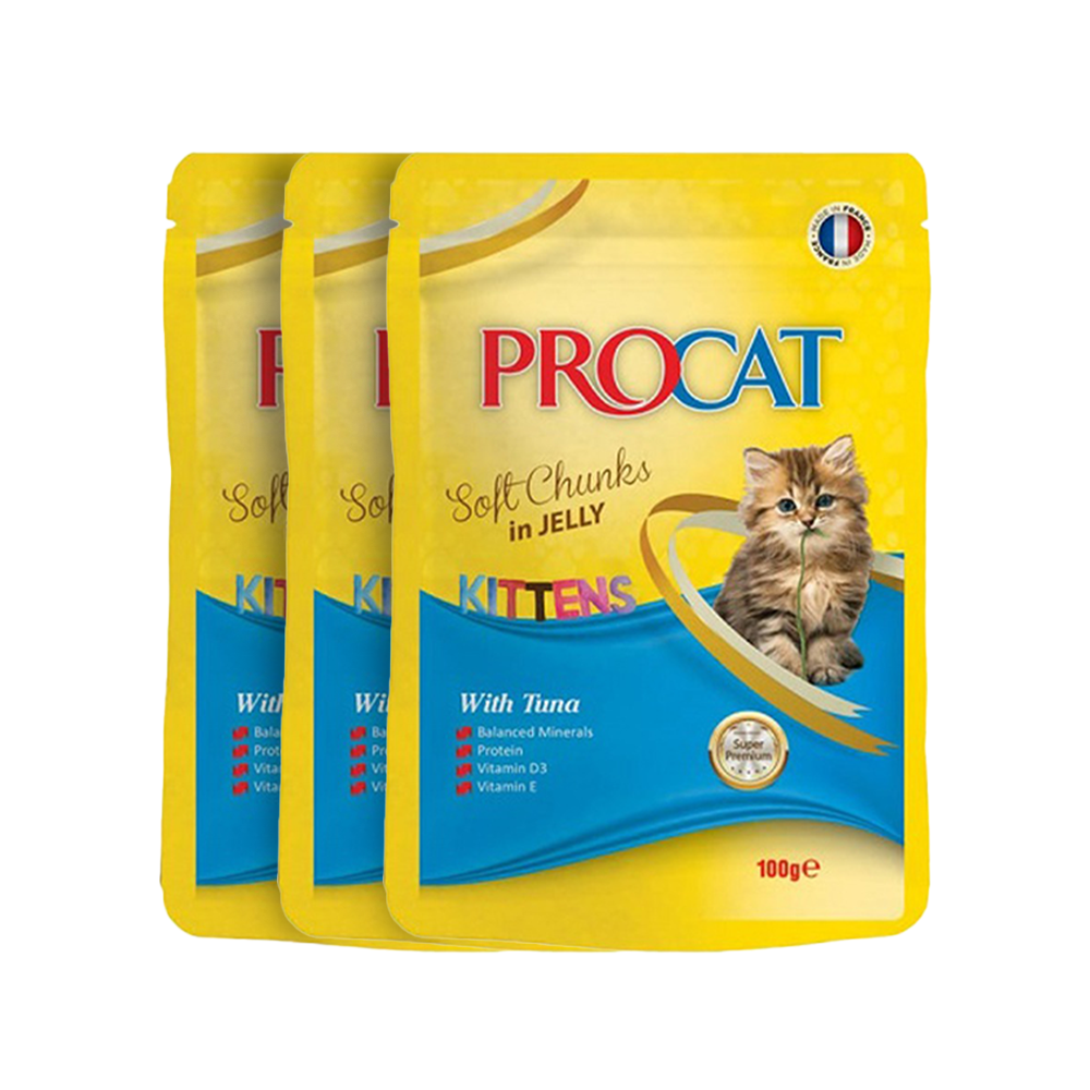PROCAT Soft chunks in jelly with Flavors 100 gm