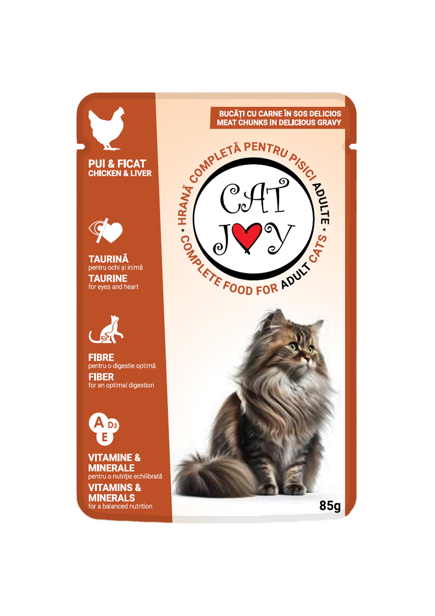 Cat Joy with chicken and liver in gravy 85g
