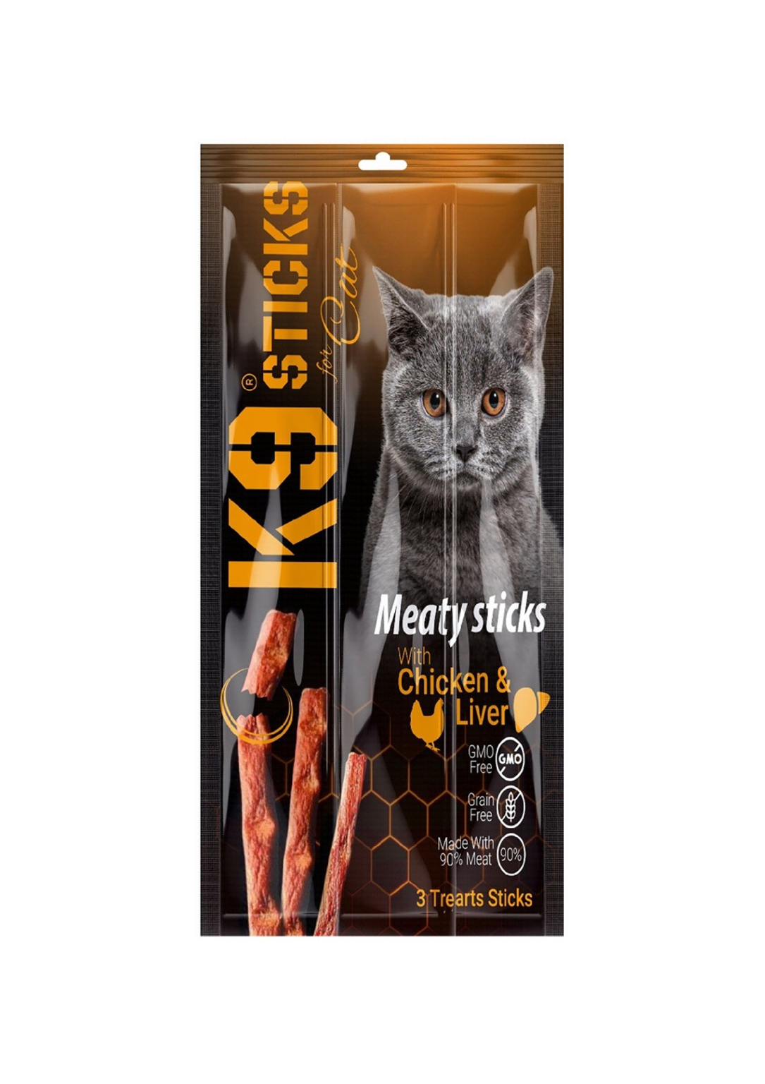 K9 Meaty Sticks Cat Treats with Chicken and Liver 3 pcs