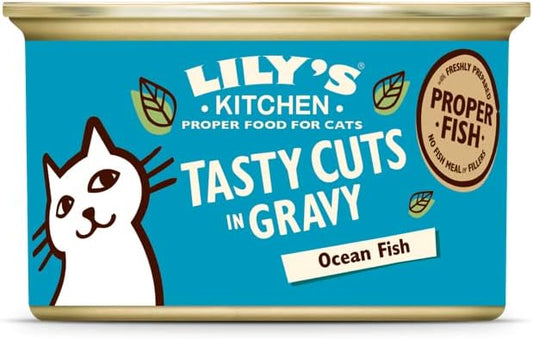 Lily's Kitchen Tasty Cuts Ocean Fish Wet Cat Food - 85G