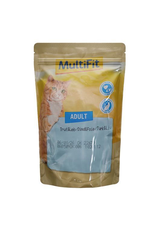 MultiFit Adult Cat Jelly Duo Fish & Classic Mix Pouch 100 gm