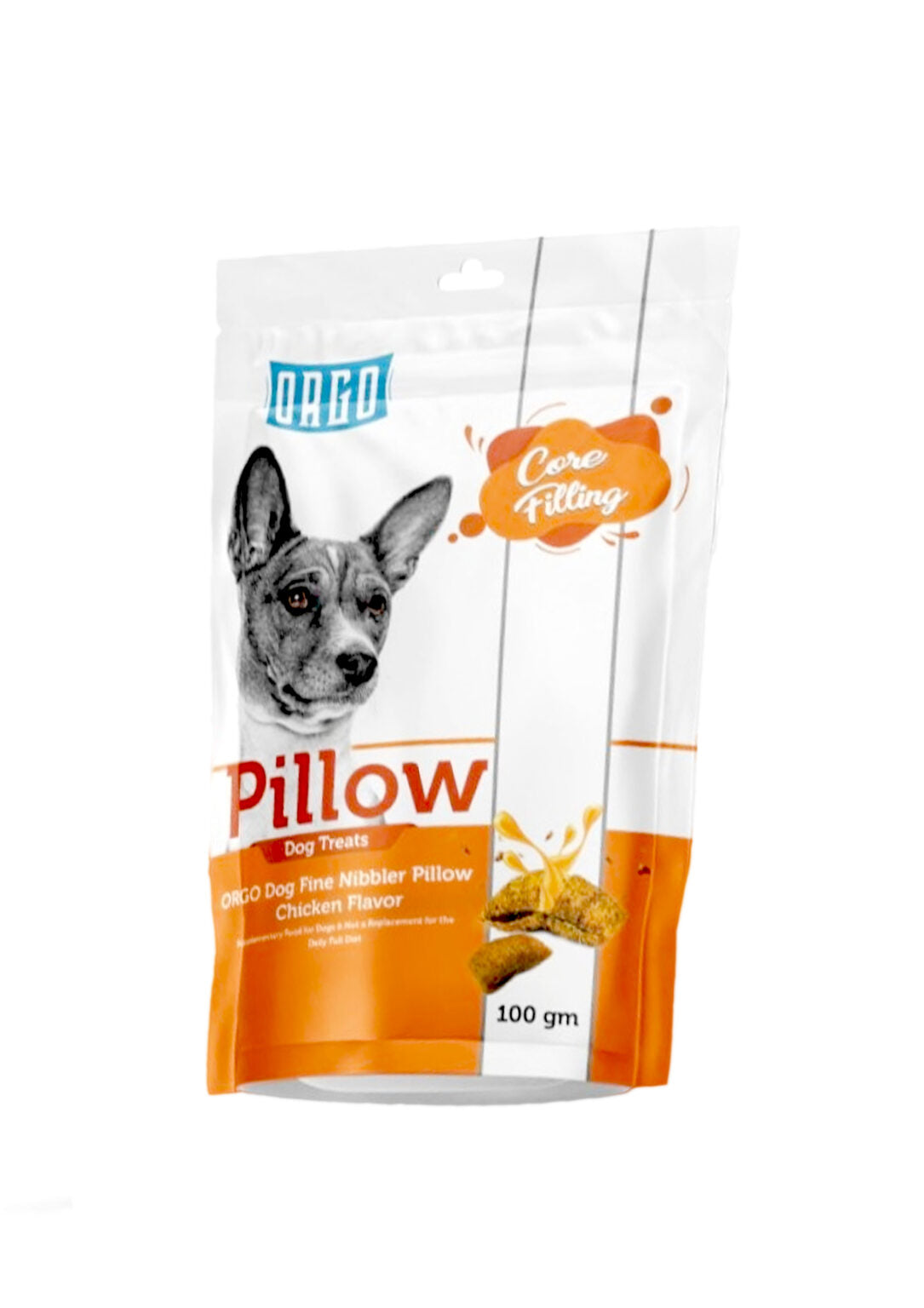 ORGO Pillow Treats For Dog With Chicken 100g