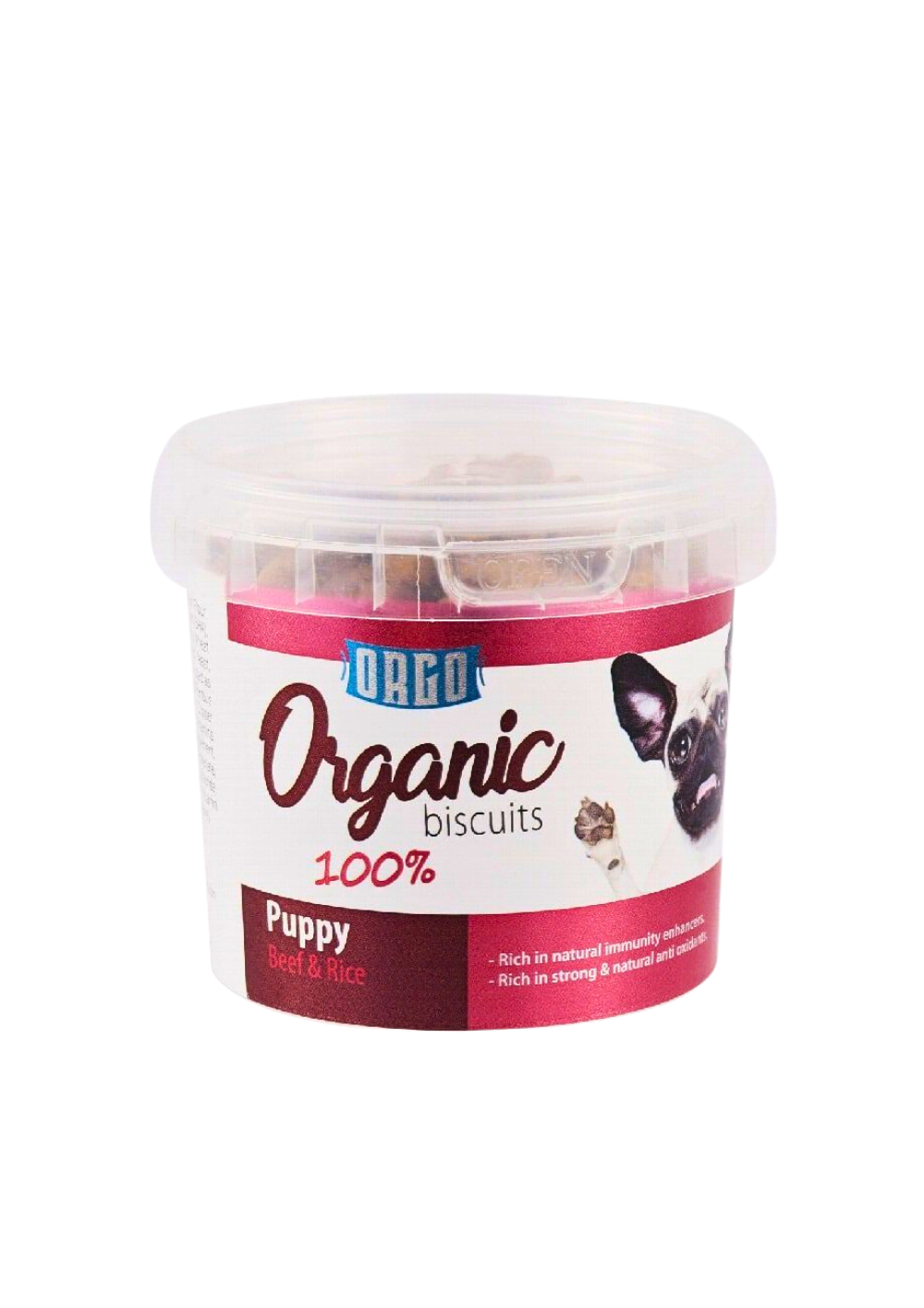 Orgo Organic Biscuit Treats with Beef And Rice for Puppy 150 gr