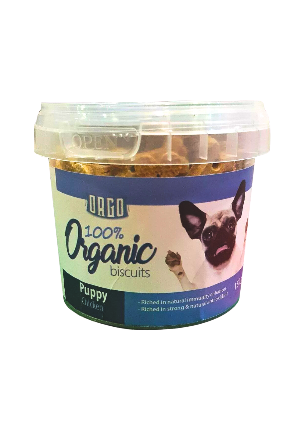 Orgo Organic Biscuits Treats Chicken & Rice for Puppy 150g
