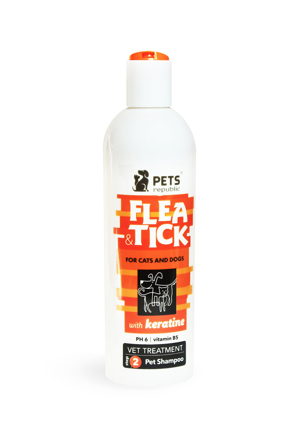 PETS Republic Flea & Tick Shampoo with keratin 500 ml