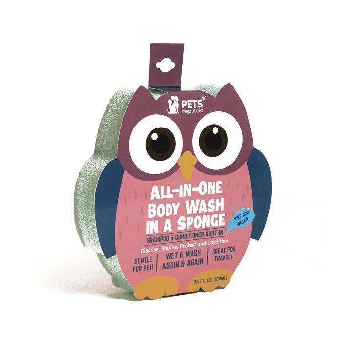 pets republic All In One wash in a sponge owl