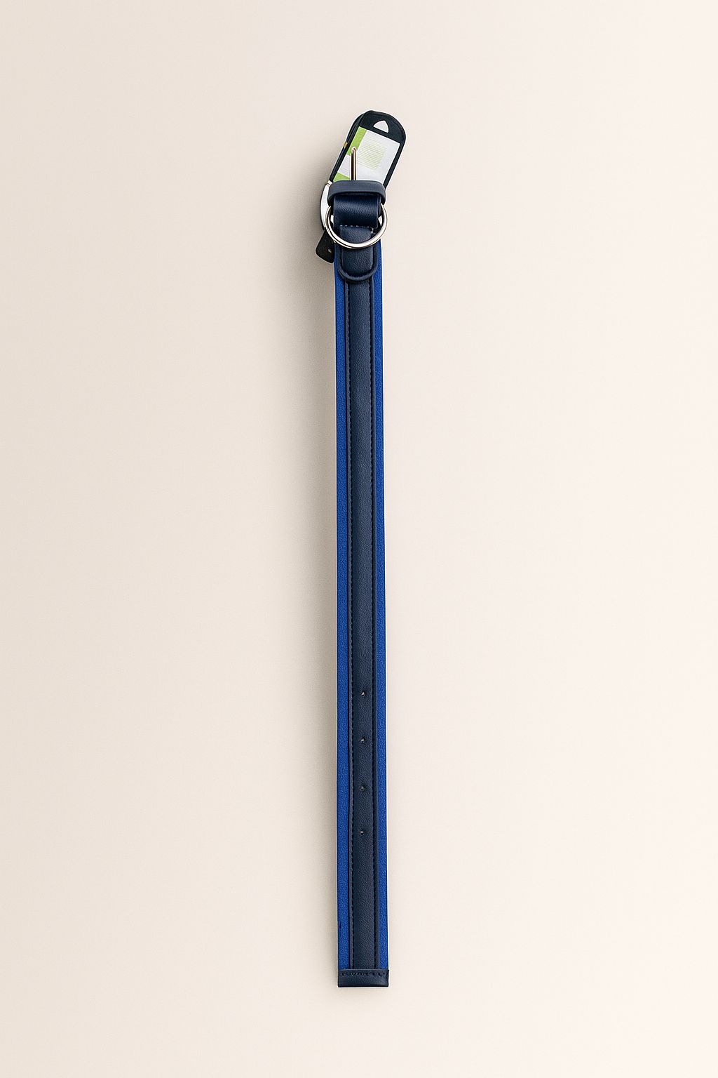 Pet Collar, Large Size, Navy Blue with Metal Buckle