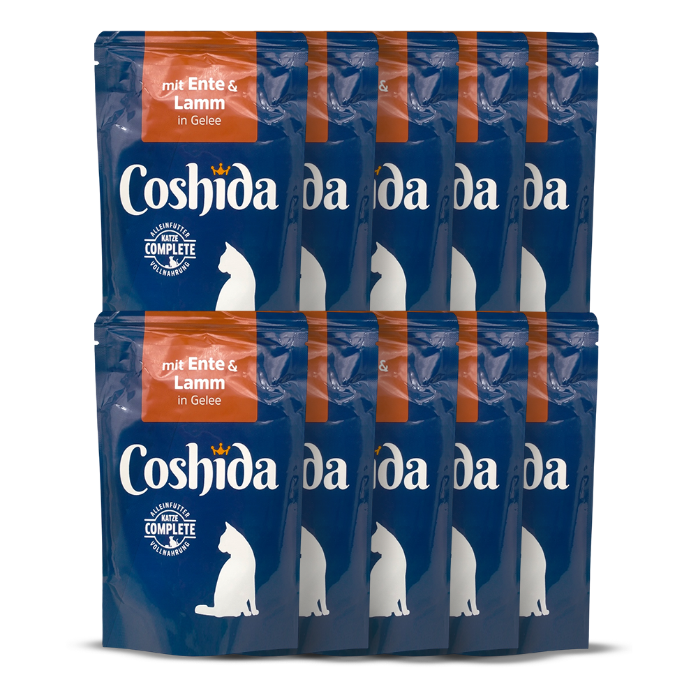 Coshida Wet Food In Jelly Pouch For Adult CATS 100 gm with duck &lamb
