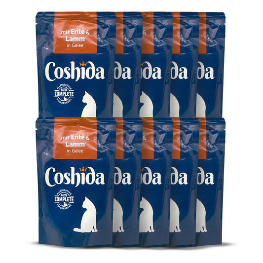 Coshida Wet Food In Jelly Pouch For Adult CATS 100 gm with duck &lamb