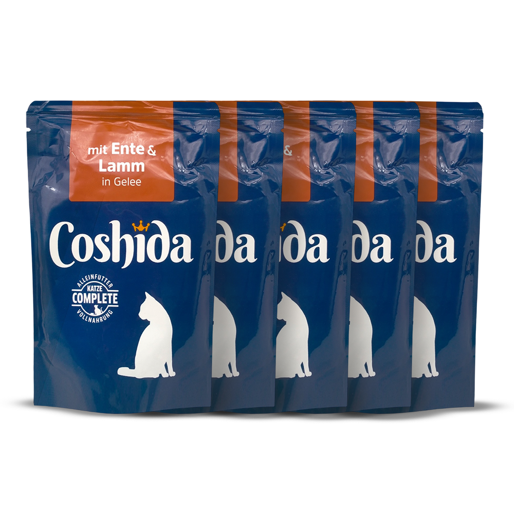 Coshida Wet Food In Jelly Pouch For Adult CATS 100 gm with duck &lamb