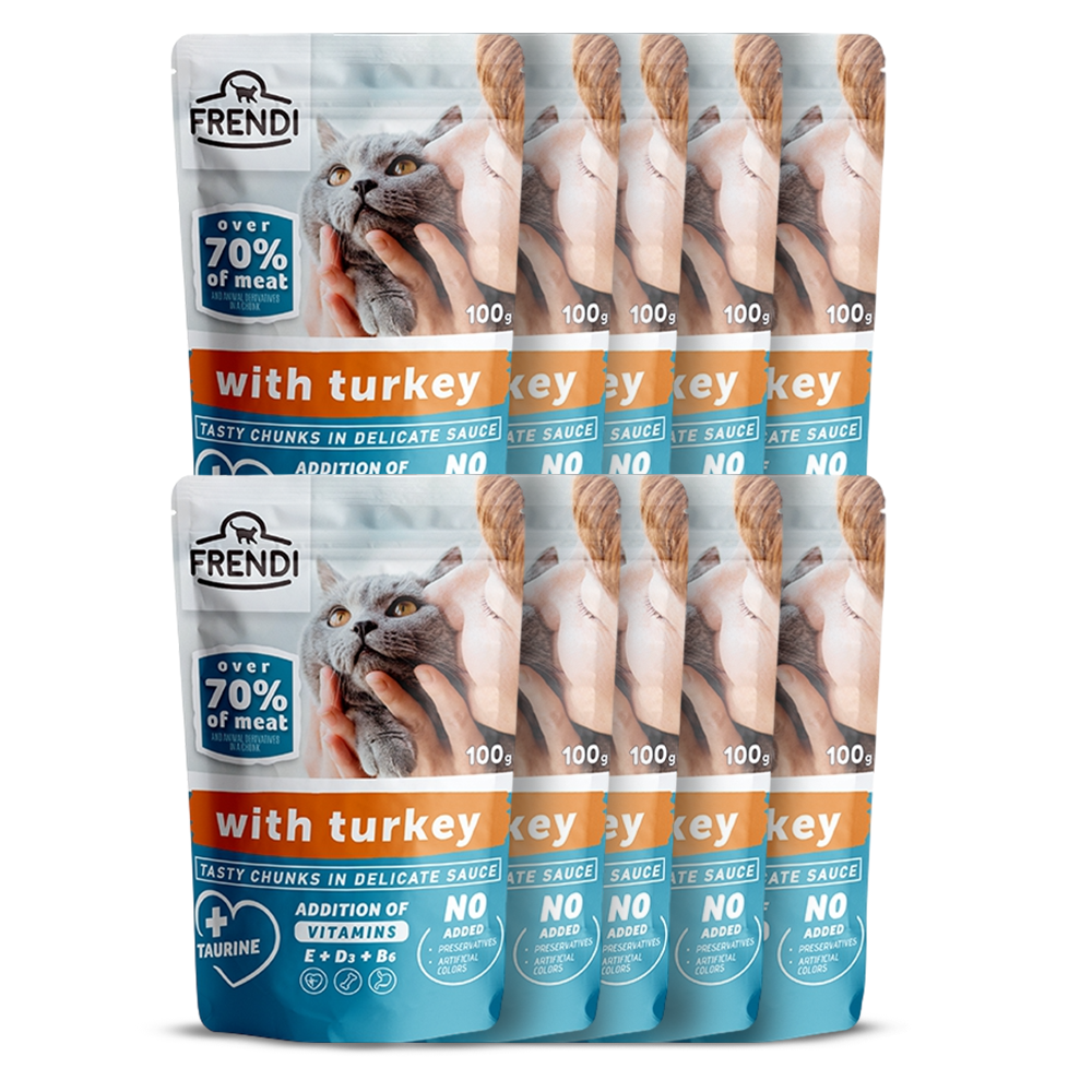 Frendi Cat Food with Turkey, 100g