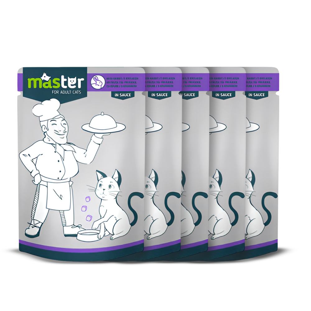Master Wet Food with Flavors in Jelly for Adult Cats 80 gr