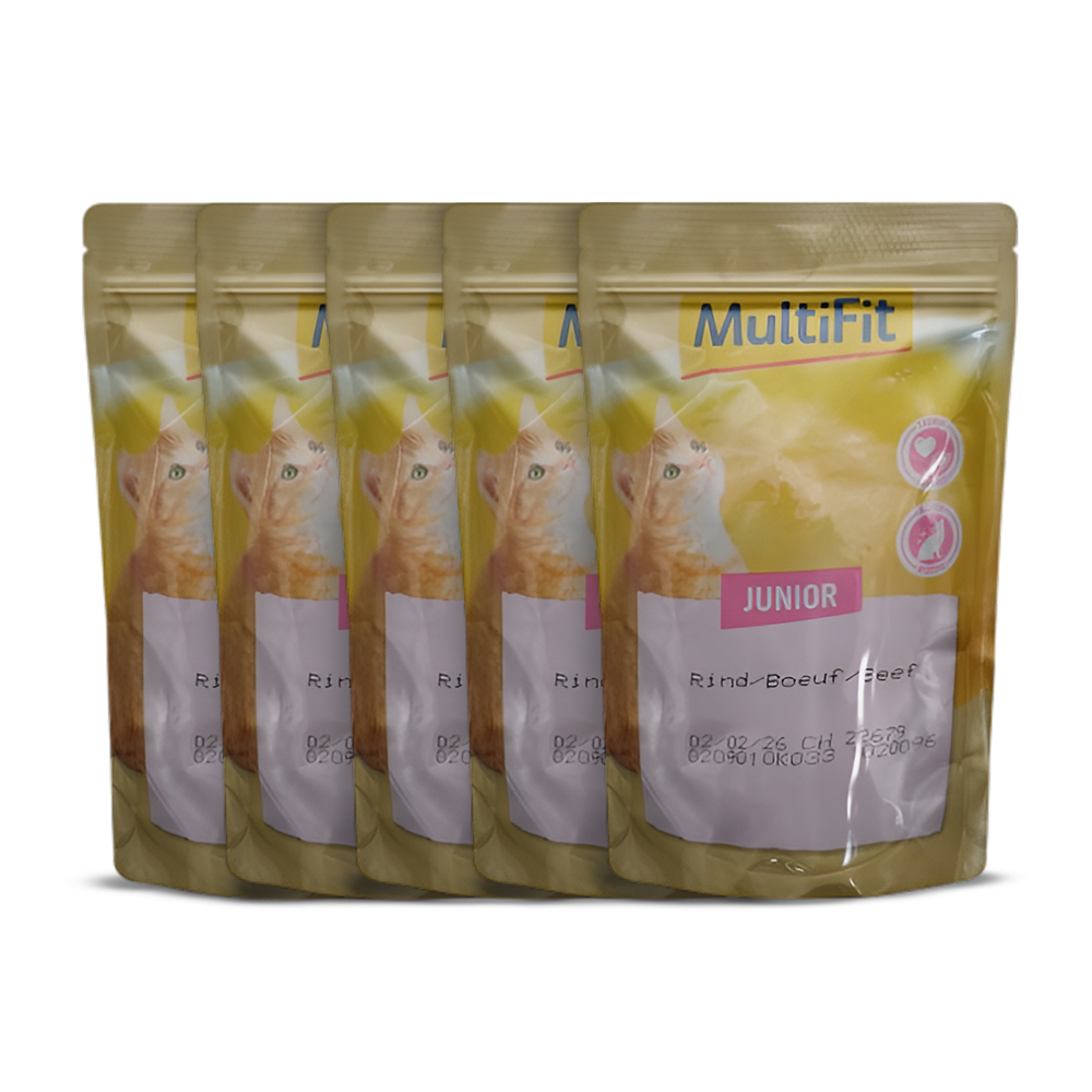 MultiFit Junior Cat Jelly Duo Fish & Classic Mix Pouch 100 gm flavours