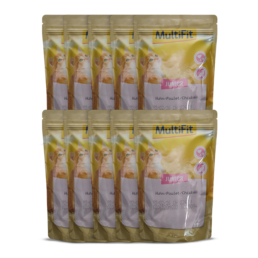 MultiFit Junior Cat Jelly Duo Fish & Classic Mix Pouch 100 gm flavours