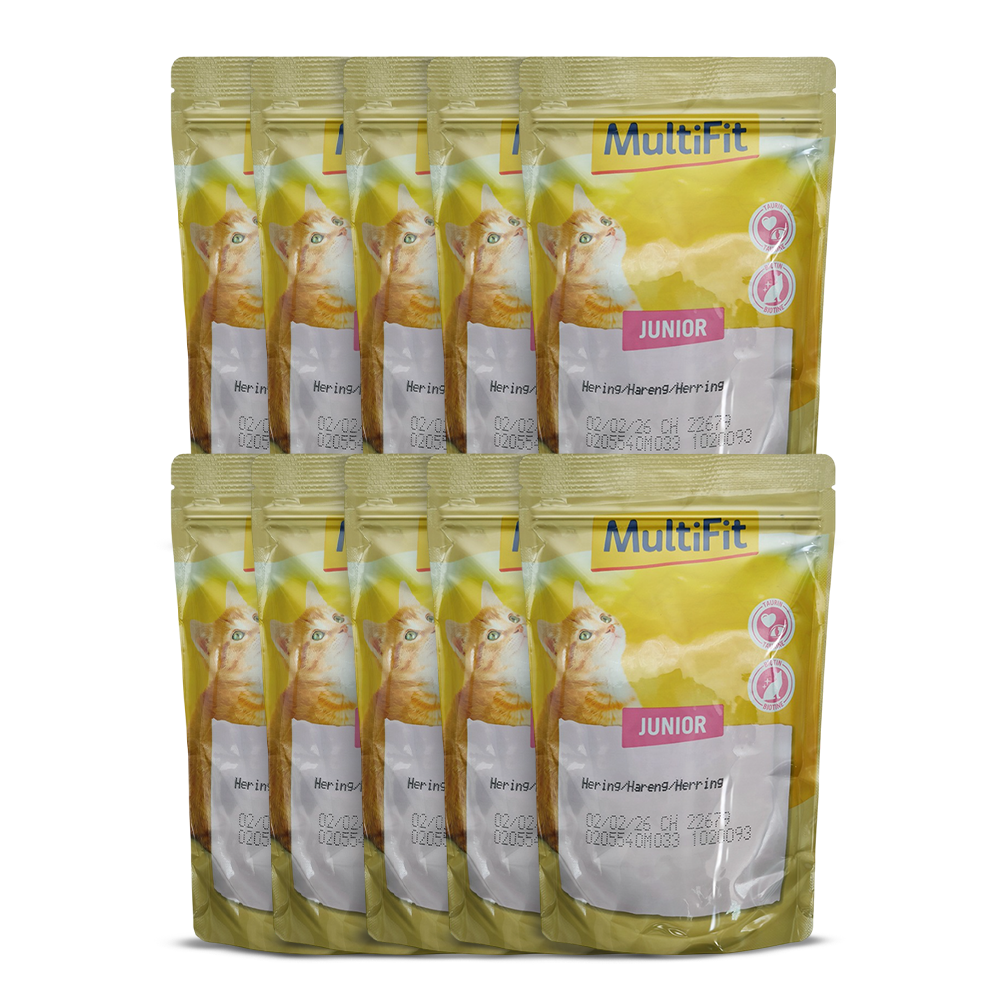 MultiFit Junior Cat Jelly Duo Fish & Classic Mix Pouch 100 gm flavours
