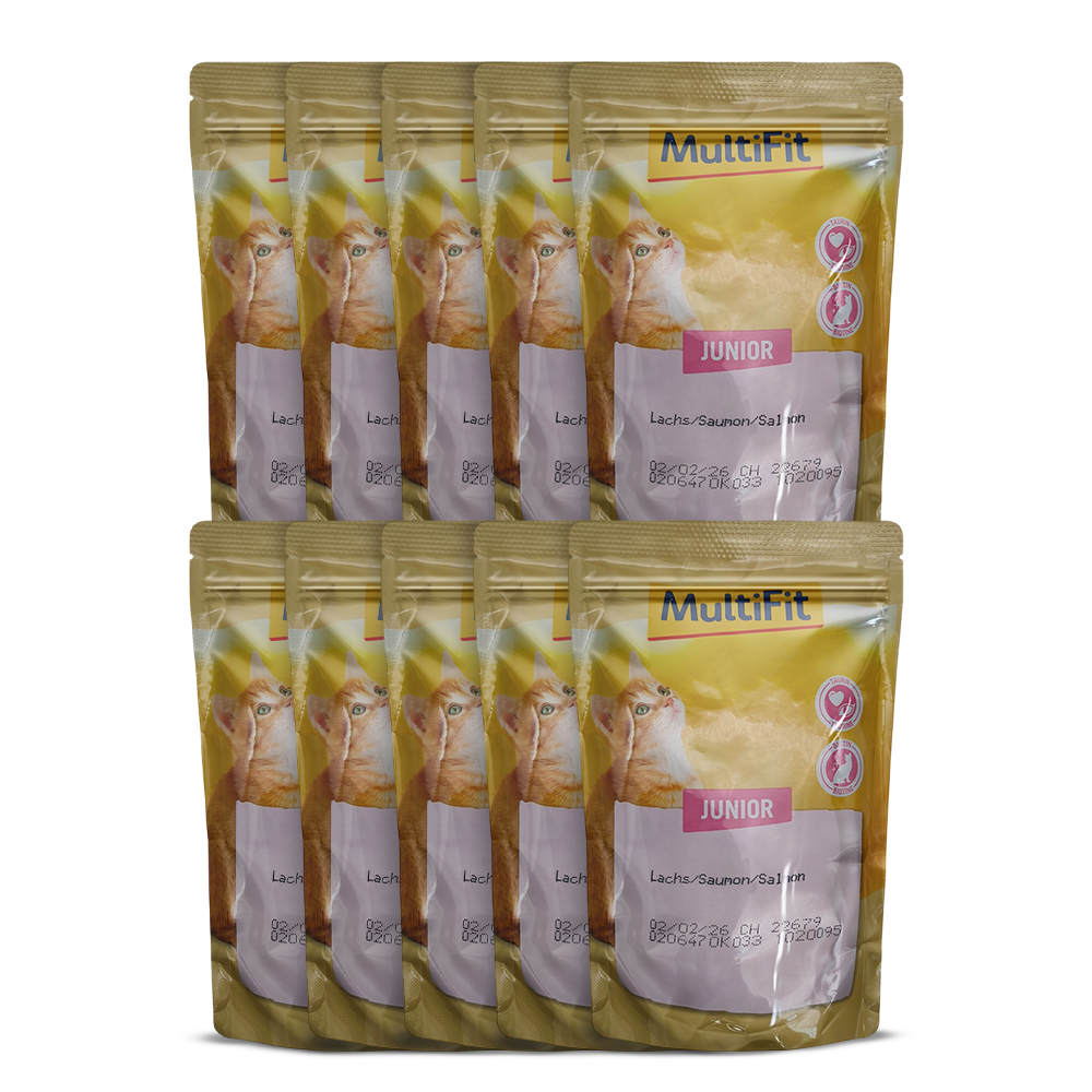 MultiFit Junior Cat Jelly Duo Fish & Classic Mix Pouch 100 gm flavours