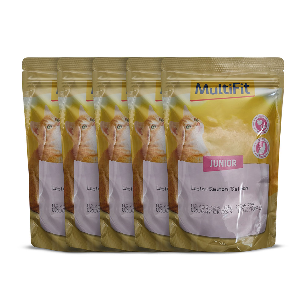 MultiFit Junior Cat Jelly Duo Fish & Classic Mix Pouch 100 gm flavours