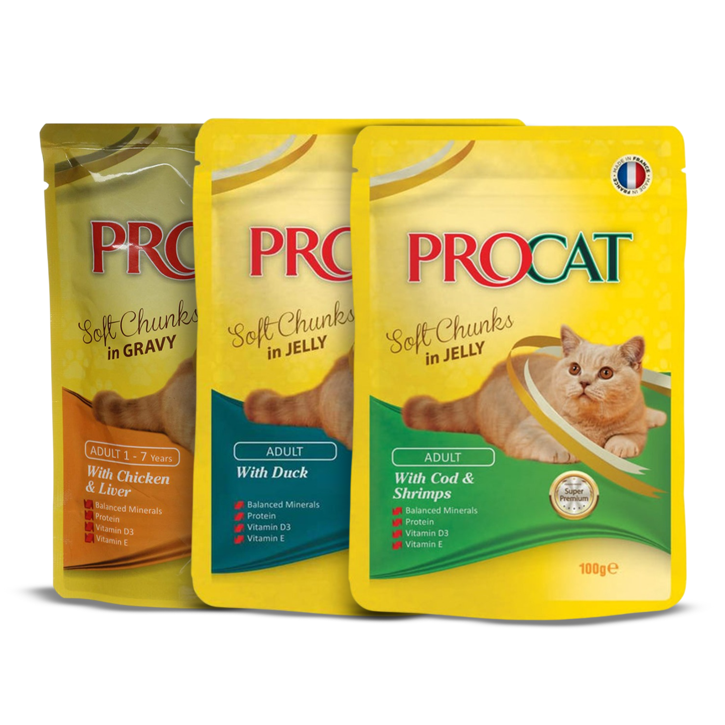 Procat bundle Pack – Chicken & Liver, Duck, Cod & Shrimps