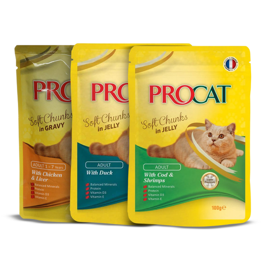 Procat bundle Pack – Chicken & Liver, Duck, Cod & Shrimps