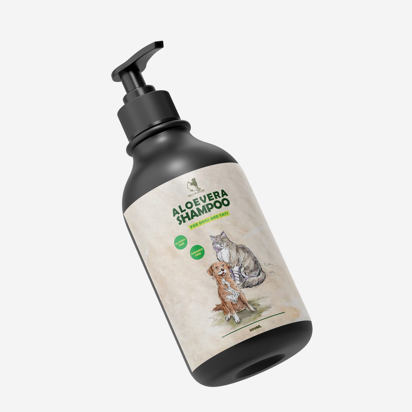Wild nuture shampoo with Aloe vera 500 ml for dogs and cats