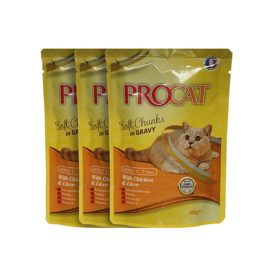 PROCAT Soft chunks in jelly with Flavors 100 gm