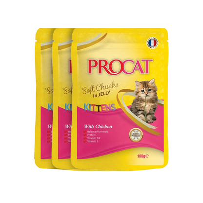 PROCAT Soft chunks in jelly with Flavors 100 gm