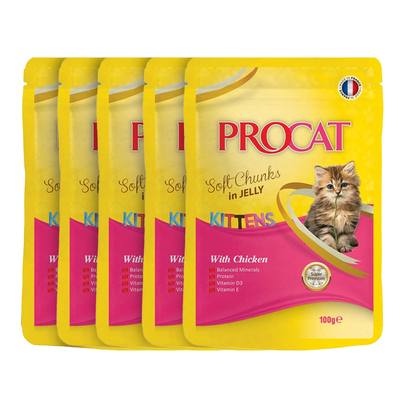 PROCAT Soft chunks in jelly with Flavors 100 gm