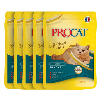 PROCAT Soft chunks in jelly with Flavors 100 gm