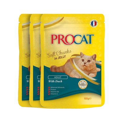 PROCAT Soft chunks in jelly with Flavors 100 gm