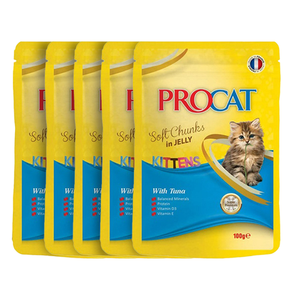 PROCAT Soft chunks in jelly with Flavors 100 gm