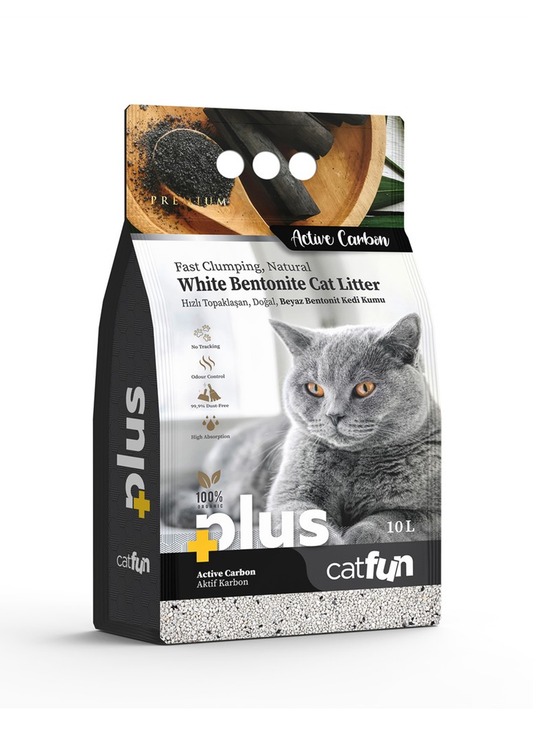 CatFun Plus Clumping Cat Litter, Active Carbon 5L