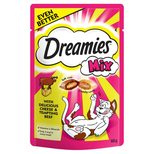 Dreamies Cat Treats MIX ( Beef and cheese ) 60G