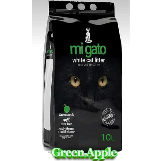 Migato - White Cat Litter 10L Green Apple