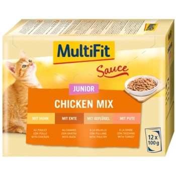 MultiFit junior Cat Sauce Chicken Mix Pouch 100 gm