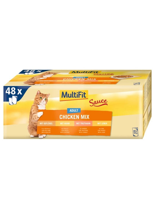 MultiFit Adult Cat Sauce Chicken Mix Pouch 100 gm