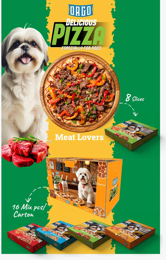 Orgo Treats Dog meat lovers Pizza 8 Slices