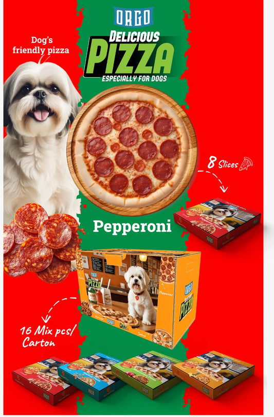 Orgo Treats Dog Pepperoni Pizza 8 Slices