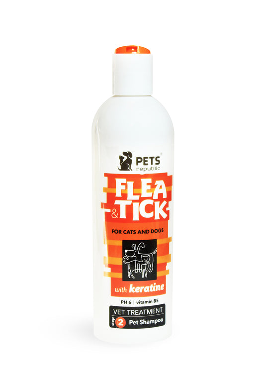 PETS Republic Flea & Tick Shampoo with keratin 500 ml