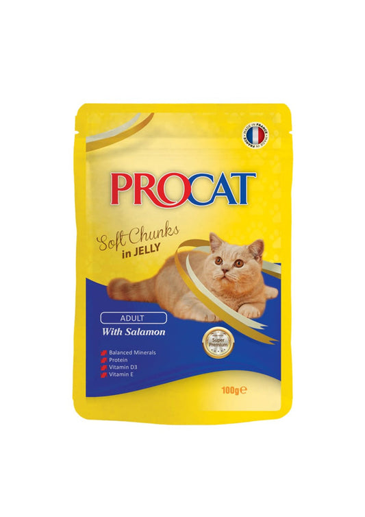 PROCAT Soft chunks in jelly with Salmon 100 gm
