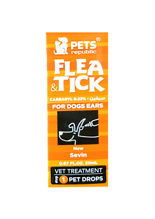 Pets Republic Flea & Tick For Dog Ears Pet Drops 20ml
